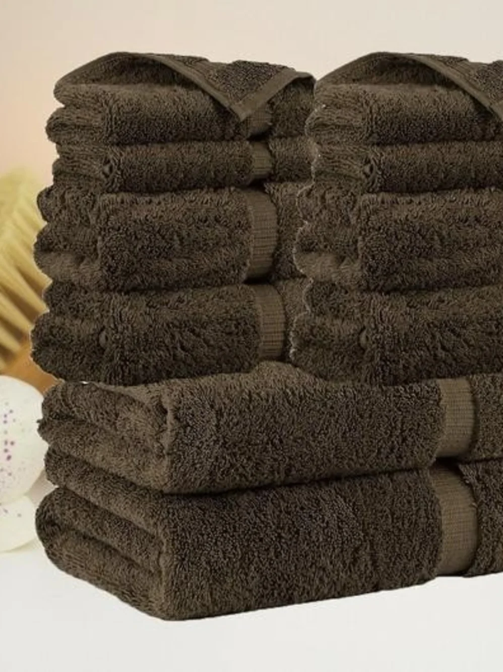 Ultra-Soft 10 Piece Towel Set Many Colors Bath Towel Set - Plush Absorbent Towel